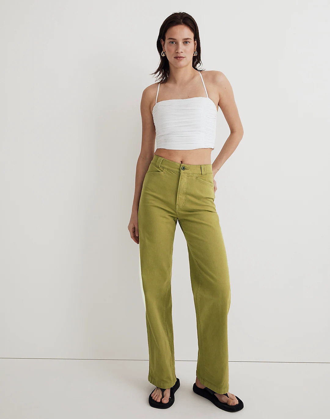 The Emmett Wide-Leg Pant: Garment Dyed Edition | Madewell