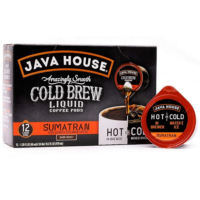 Java House Cold Brew Coffee Concentrate Single Serve Liquid Pods - 1.35 Fluid Ounces Each (Sumatr... | Amazon (US)