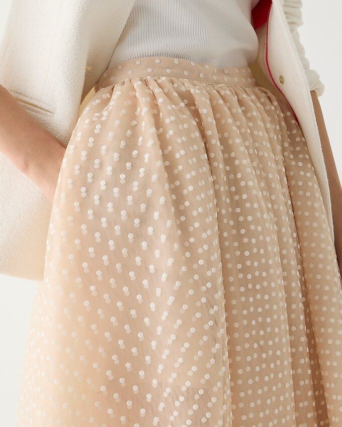 Collection limited-edition tulle midi skirt in polka dot | J.Crew US