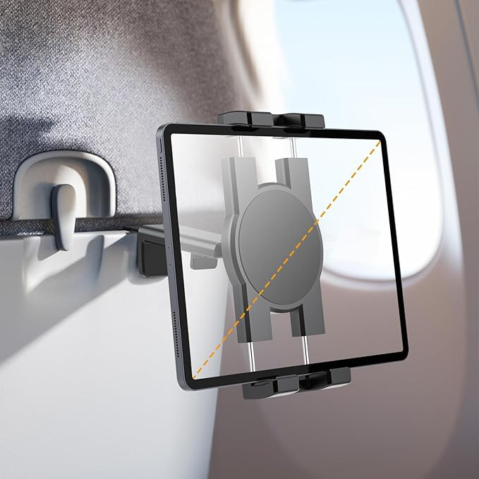 Universal Airplane Tablet Holder, Handsfree Adjustable Travel Essential Tablet Mount for Flying w... | Amazon (US)