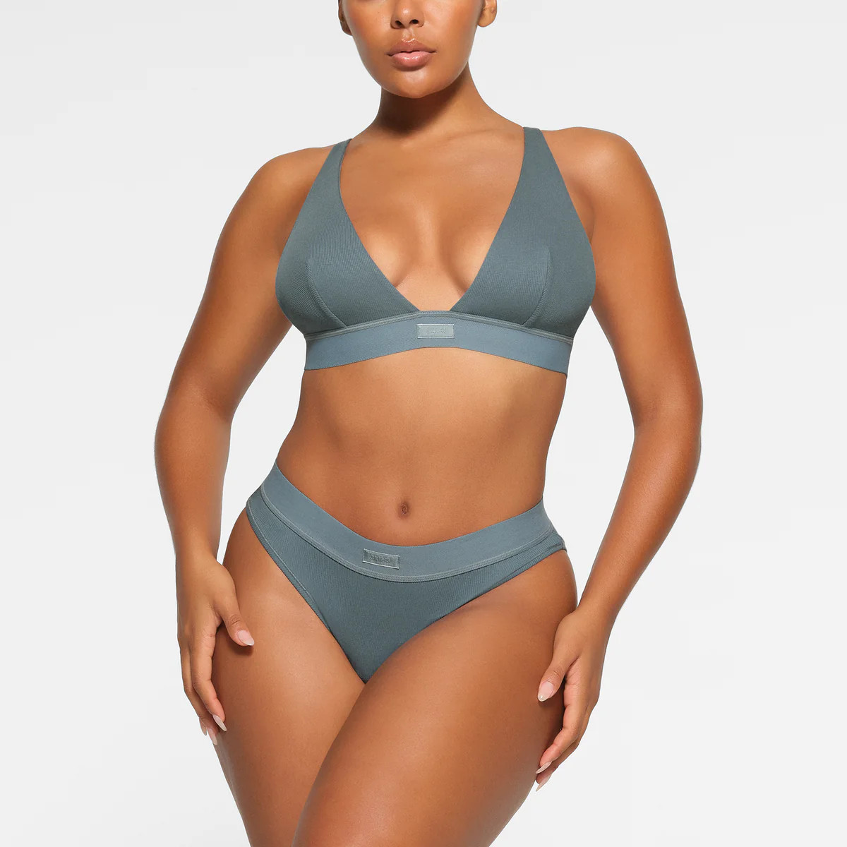 COTTON PLUNGE BRALETTE | SKIMS (US)