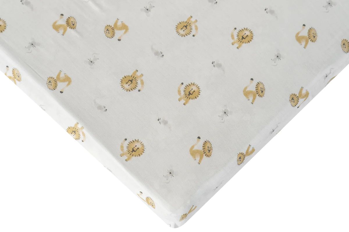 Fitted Bamboo Crib Sheet - The Lion and The Mouse | Nest Designs