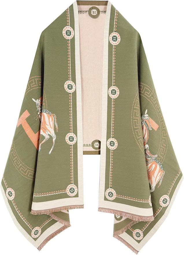 Women's Reversible Pashmina Shawl Wrap for Women Big Scarf Holiday Gifts | Amazon (US)