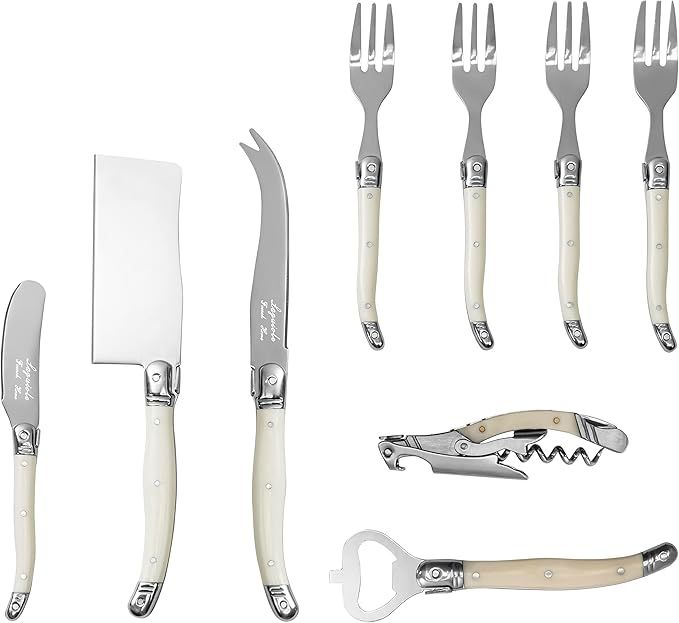 French Home Laguiole Charcuterie Serving Utensils Set of 9 – Kit w/ Cleaver, Fork Set, barware ... | Amazon (US)