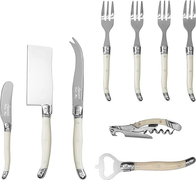 French Home Laguiole Charcuterie Serving Utensils Set of 9 – Kit w/ Cleaver, Fork Set, barware ... | Amazon (US)