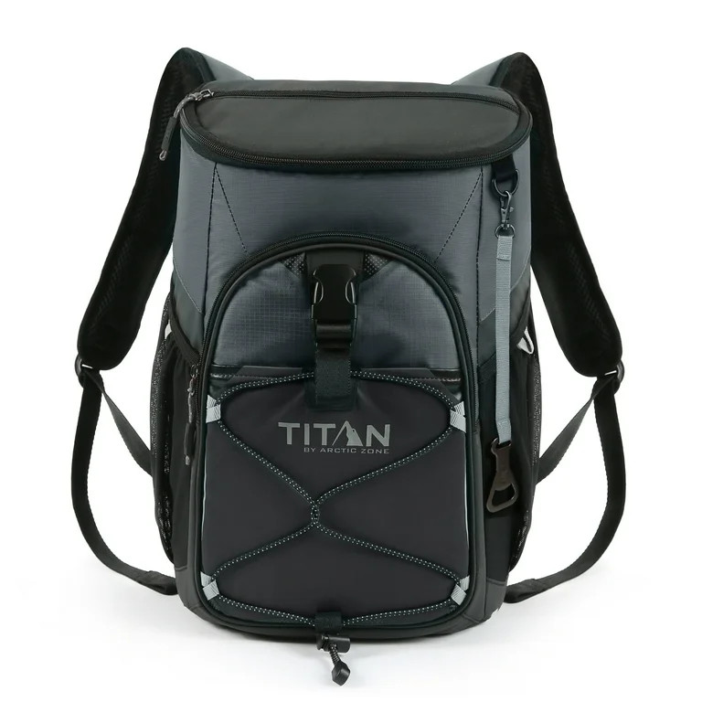 Titan by Arctic Zone 24 Can Backpack Cooler, 16 Quart, Basalt Gray | Walmart (US)