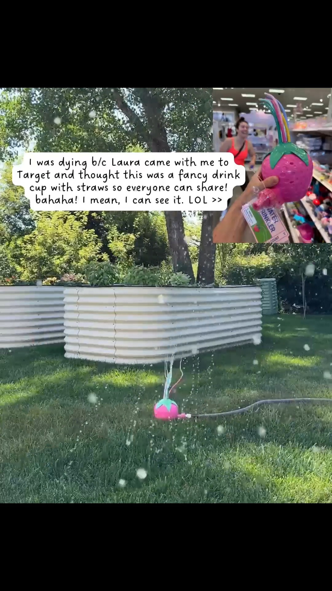 $5 strawberry wacky sprinkler 😂
