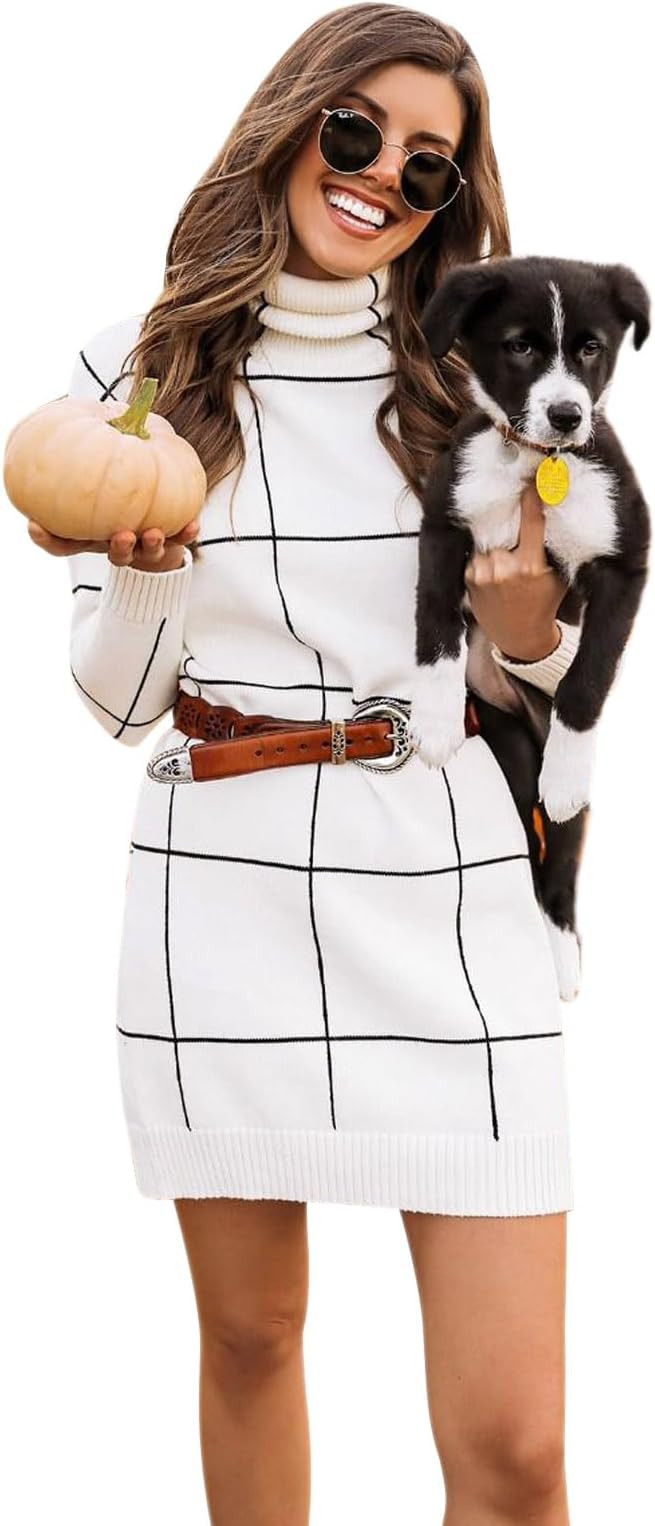 CHICWISH Women's Comfy Casual Long Sleeve Neck Knit Top Pullover Sweater | Amazon (US)