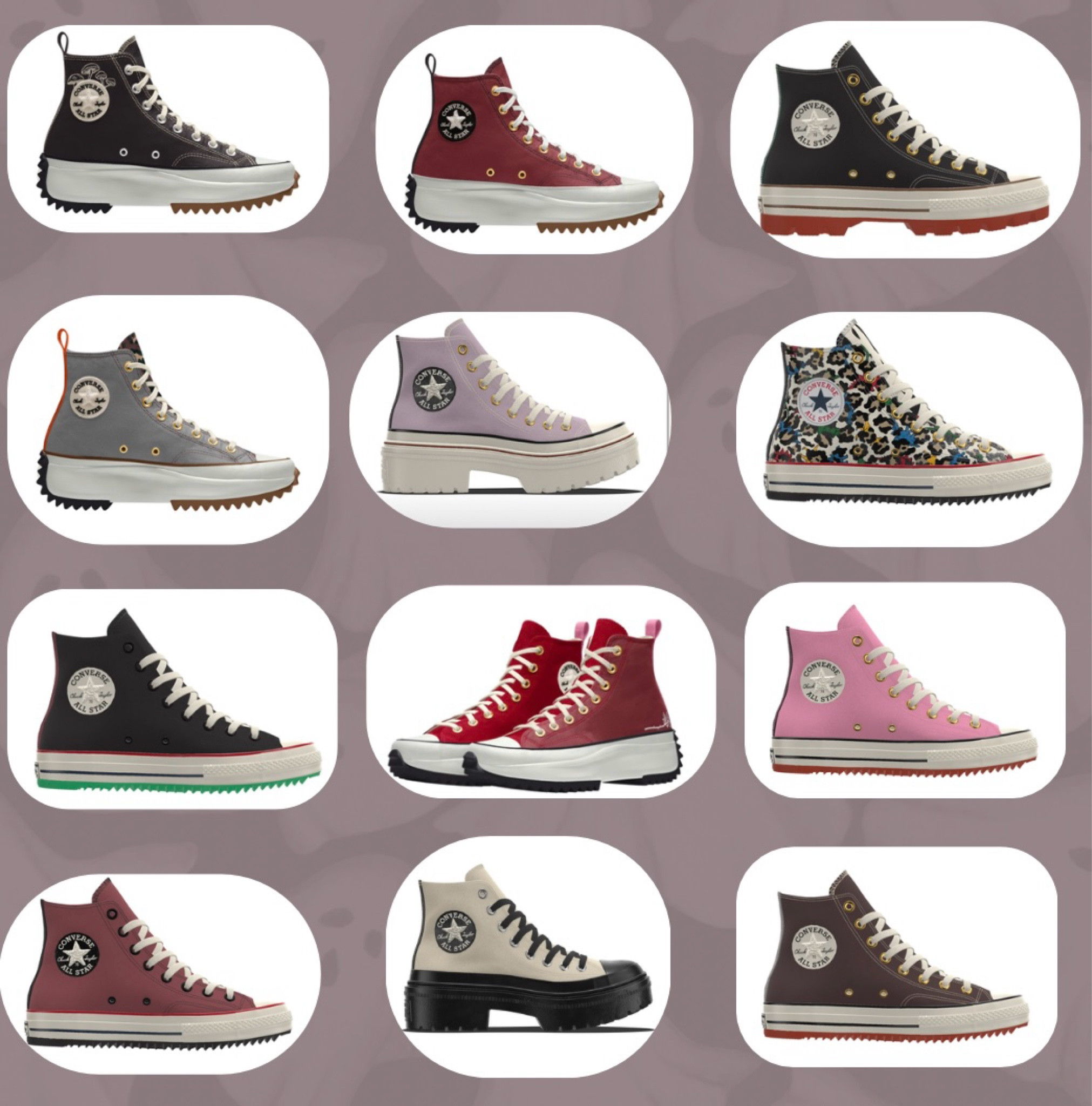 So I am currently having a total moment with this custom design converse collection! So many fun patterns and colors to choose from! 👟🖤 #converse #fashionsneakers #platformsneakers #retrosneakers #90sstyle

#LTKShoeCrush #LTKStyleTip #LTKActive
