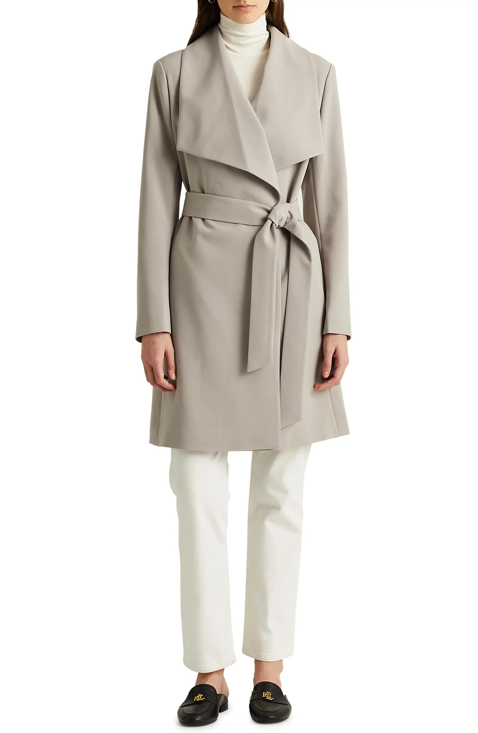 Belted Drape Front Coat | Nordstrom