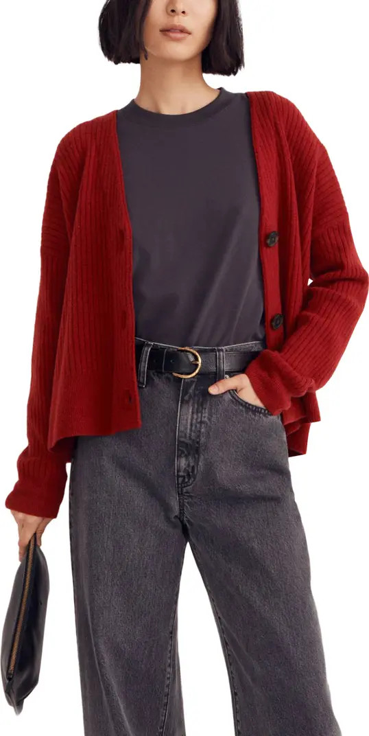 Madewell Cameron Ribbed Crop Cardigan | Nordstrom | Nordstrom