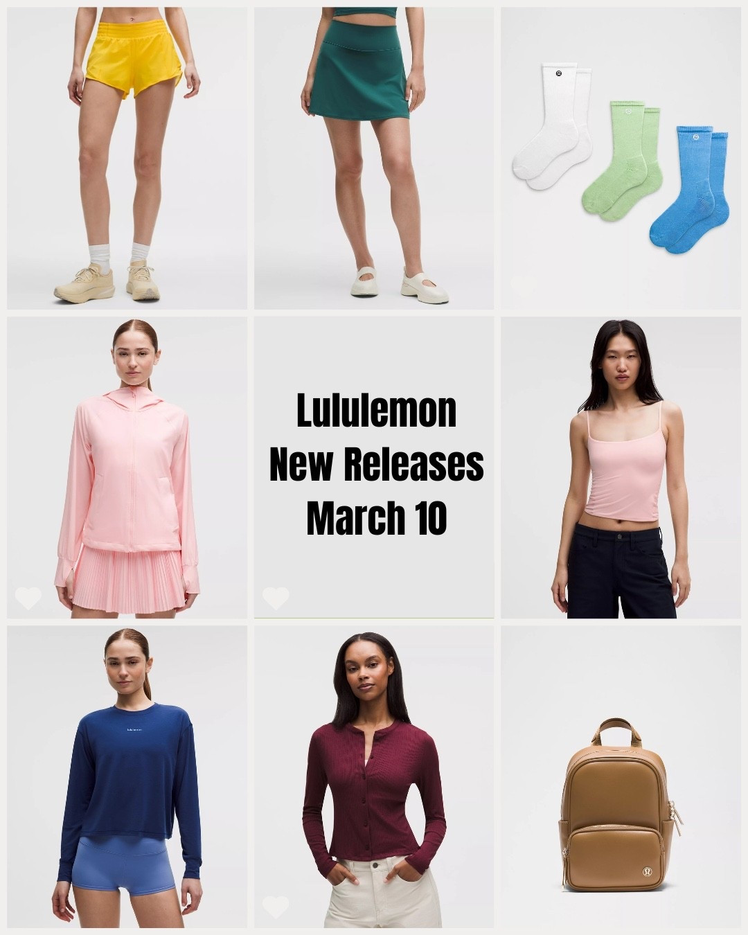 lululemon new release top picks March 10