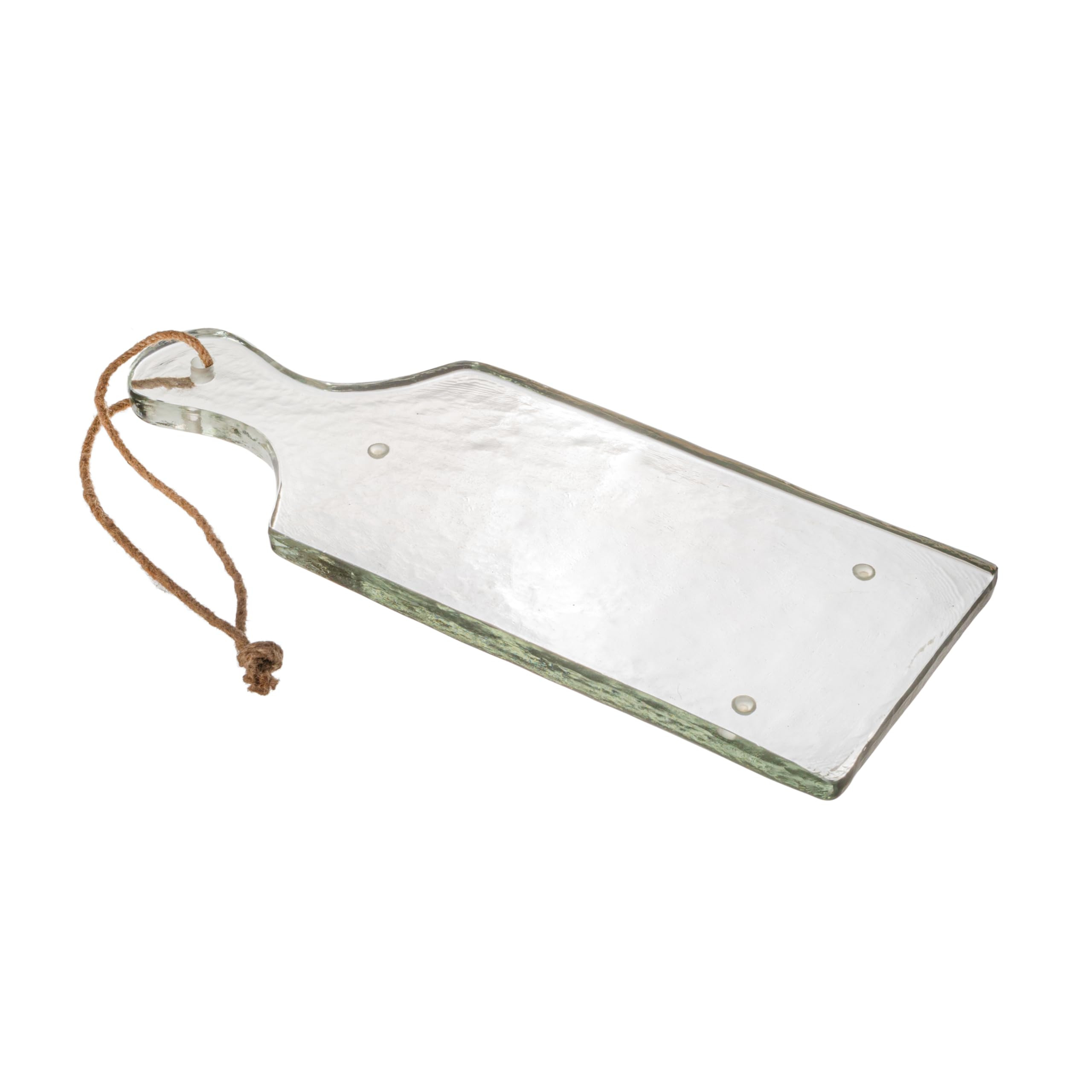 Bloomingville Textured Glass Cheese and Serving Board with Handle and Jute Tie | Amazon (US)