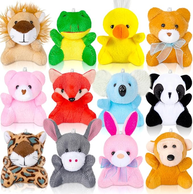 Sofier 12 Packs Mini Stuffed Animals Bulk Party Favors For Kids Treasure Box Toys Classroom Plush... | Amazon (US)