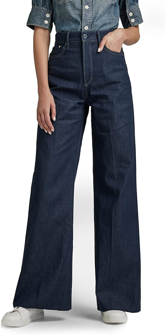 G-Star Raw Women's Deck Ultra High Wide Leg Jeans | Amazon (US)