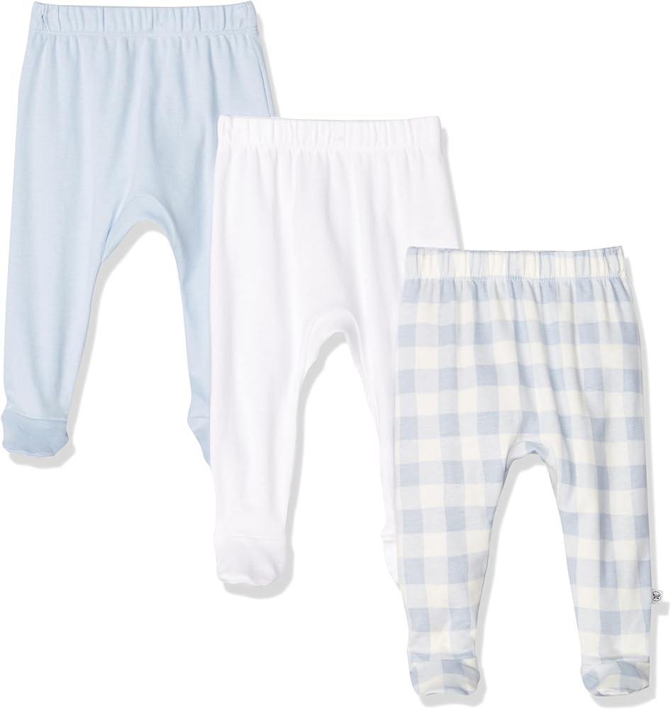 HonestBaby Unisex-Baby 3-Pack Footed Pants Roomy Fit Pull on Bottoms 100% Organic Cotton for Infa... | Amazon (US)