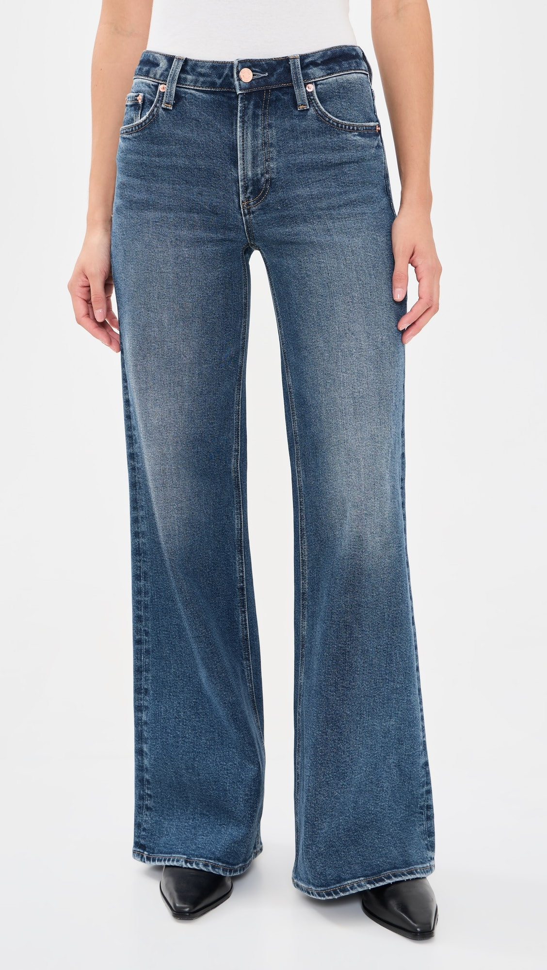 Vivian Mid Wide Jeans | Shopbop