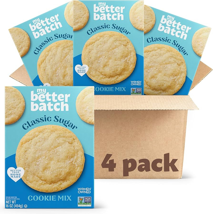 My Better Batch Classic Sugar Cookie Mix, Gourmet Baking Mix for Homemade Taste, 4 Pack (Makes 64... | Amazon (US)