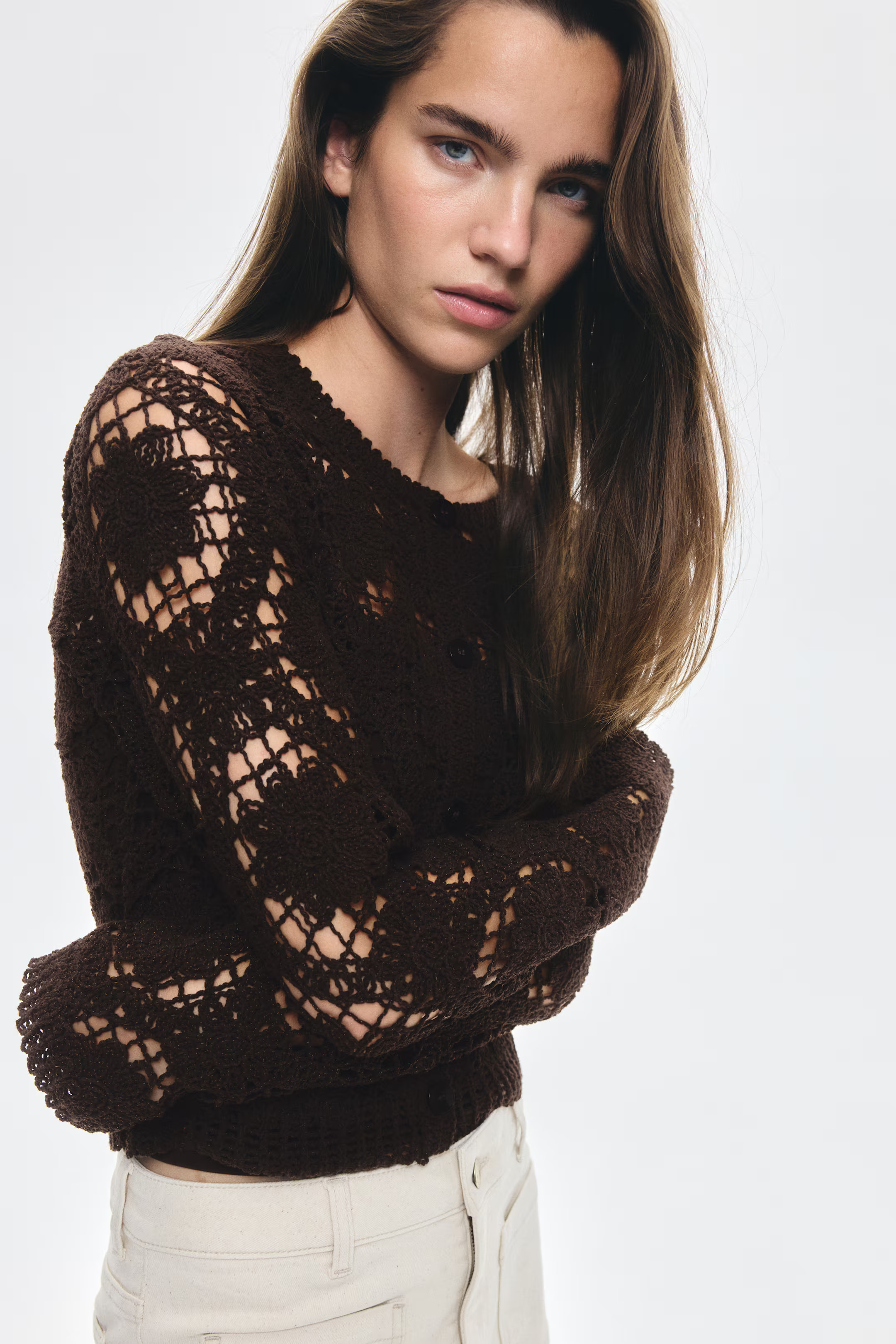 Crochet-look cardigan | H&M (US + CA)