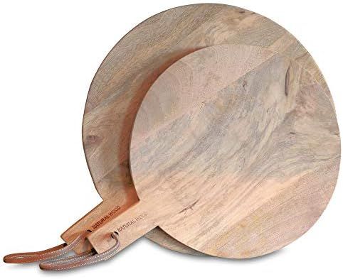 WHW Whole House Worlds Gastro Chic Cutting Boards, Set of 2, Paddle Shaped, Rustic Mango Wood, St... | Amazon (US)