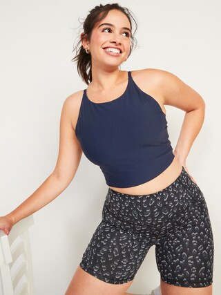 Light Support PowerSoft Longline Sports Bra for Women | Old Navy (US)