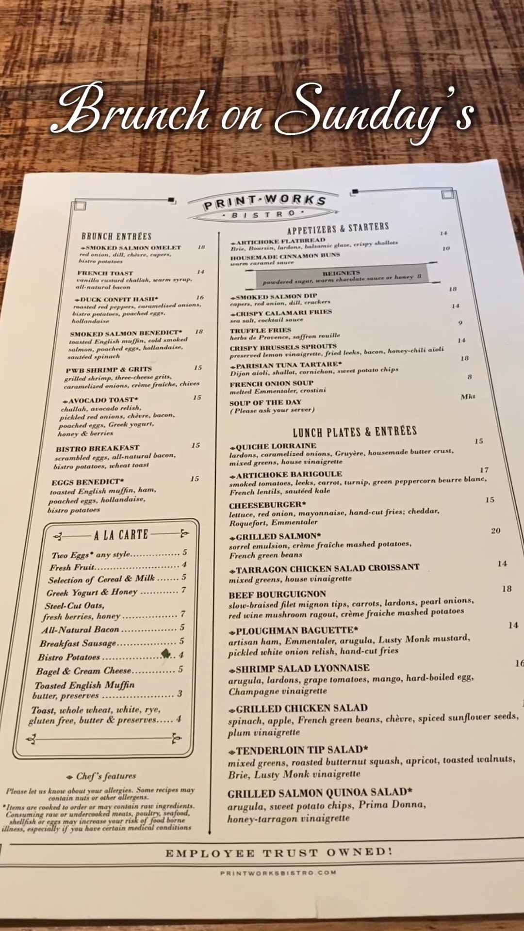 Start your morning off with a bite to eat from Bistro’s however, don’t you there leave without grabbing a bite to get at Printworks!! Thank me later