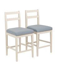 Set Of 2 18x40 Scalloped Wood Counter Stool | Home | TJ Maxx | TJ Maxx