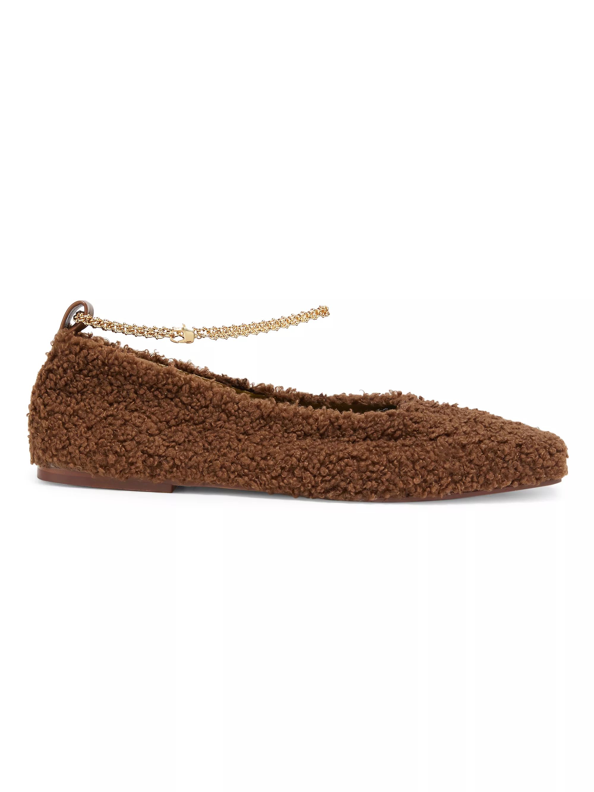 Shop Maria Luca Augusta Teddy Ballet Flats | Saks Fifth Avenue | Saks Fifth Avenue