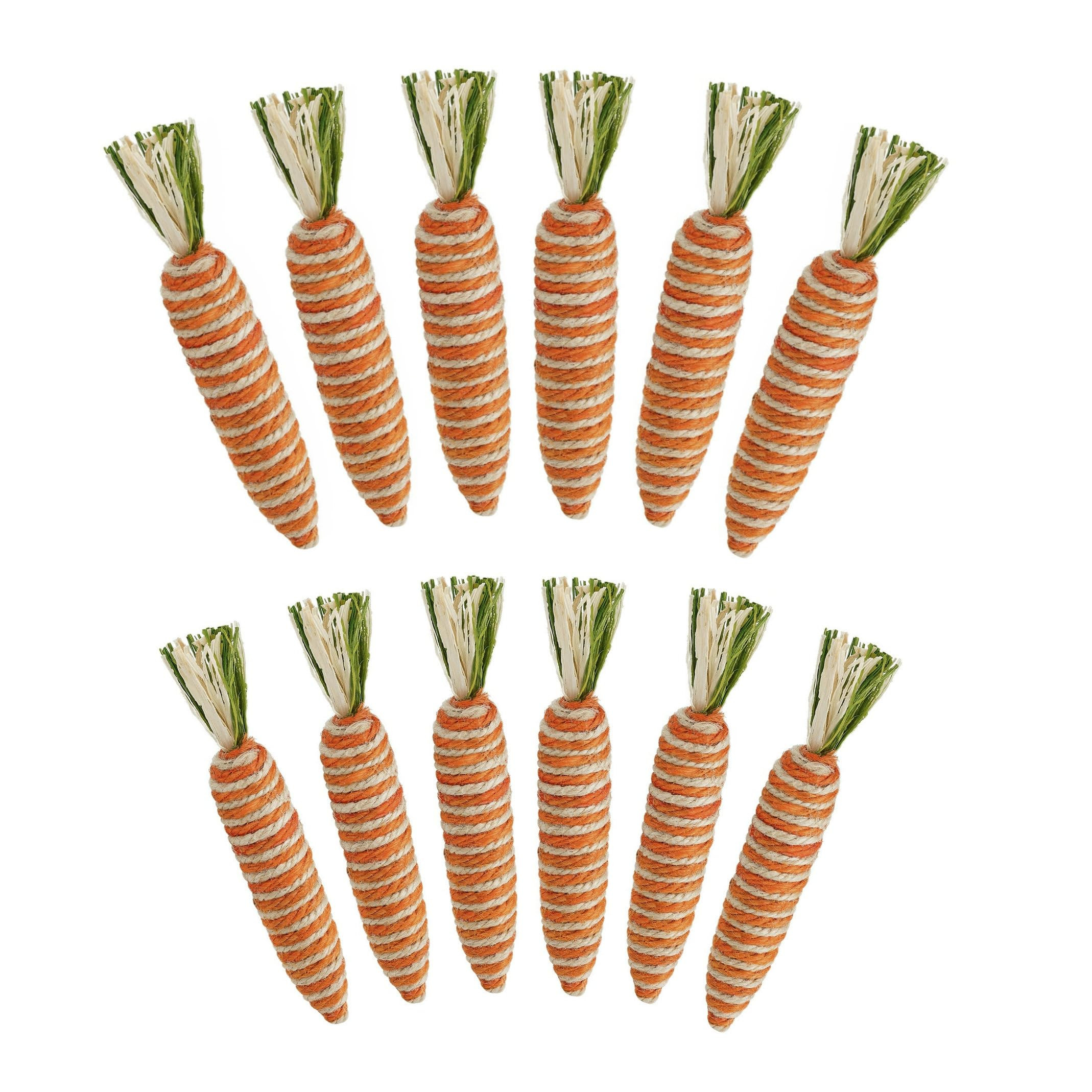 naturevibe 5.6 Inches Sisal Carrot Easter Decor, 12 Pack Jute Twine Mini Carrots of Vivid Color f... | Amazon (US)