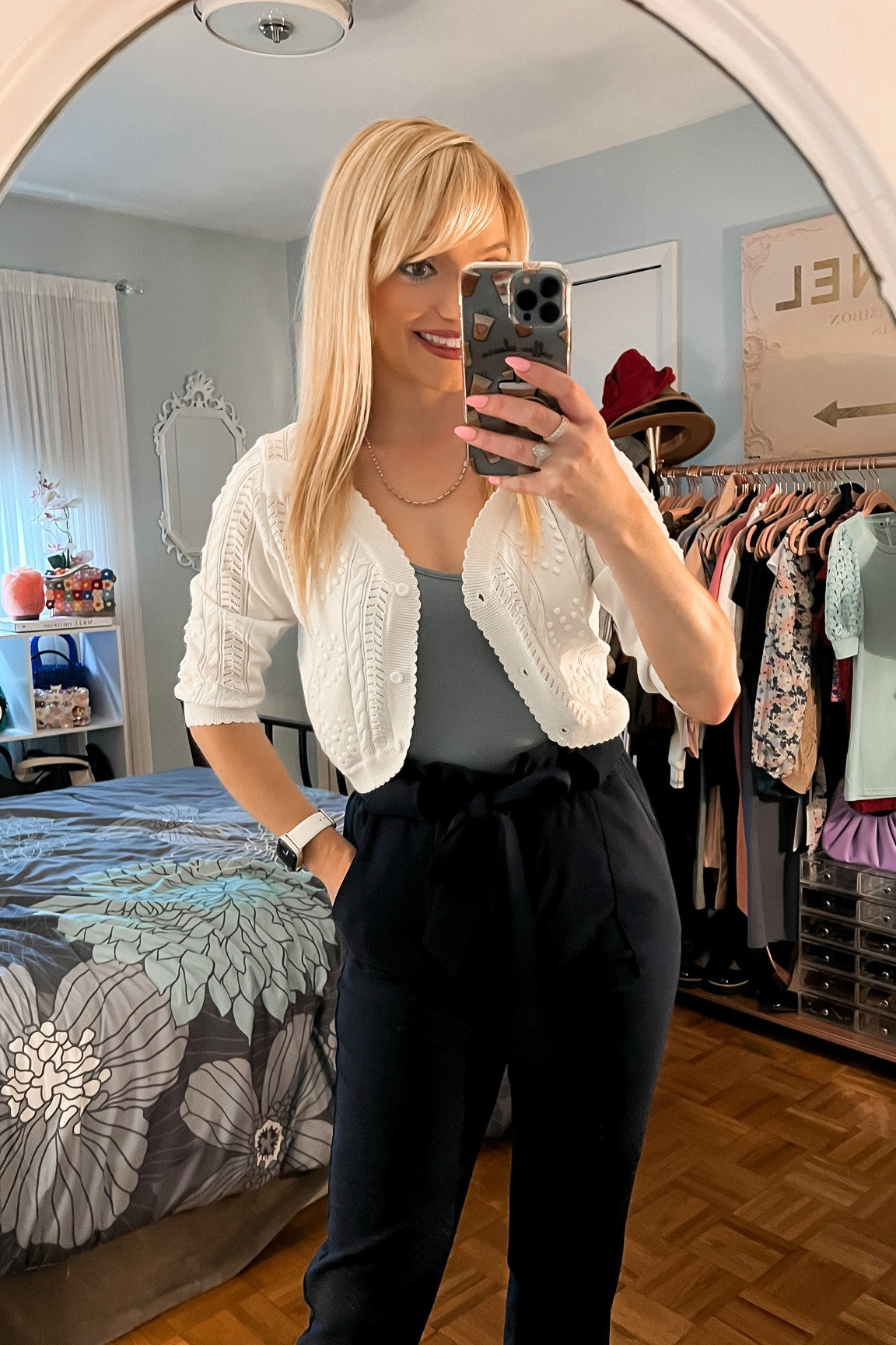 Spring bolero cardigan only $25.99 - spring cardigan - bolero - paperbag pants - wear to work - work outfit idea - business casual - spring outfit idea - teacher style - teacher outfit - Amazon Fashion - Amazon finds 

#LTKSeasonal #LTKunder50 #LTKworkwear