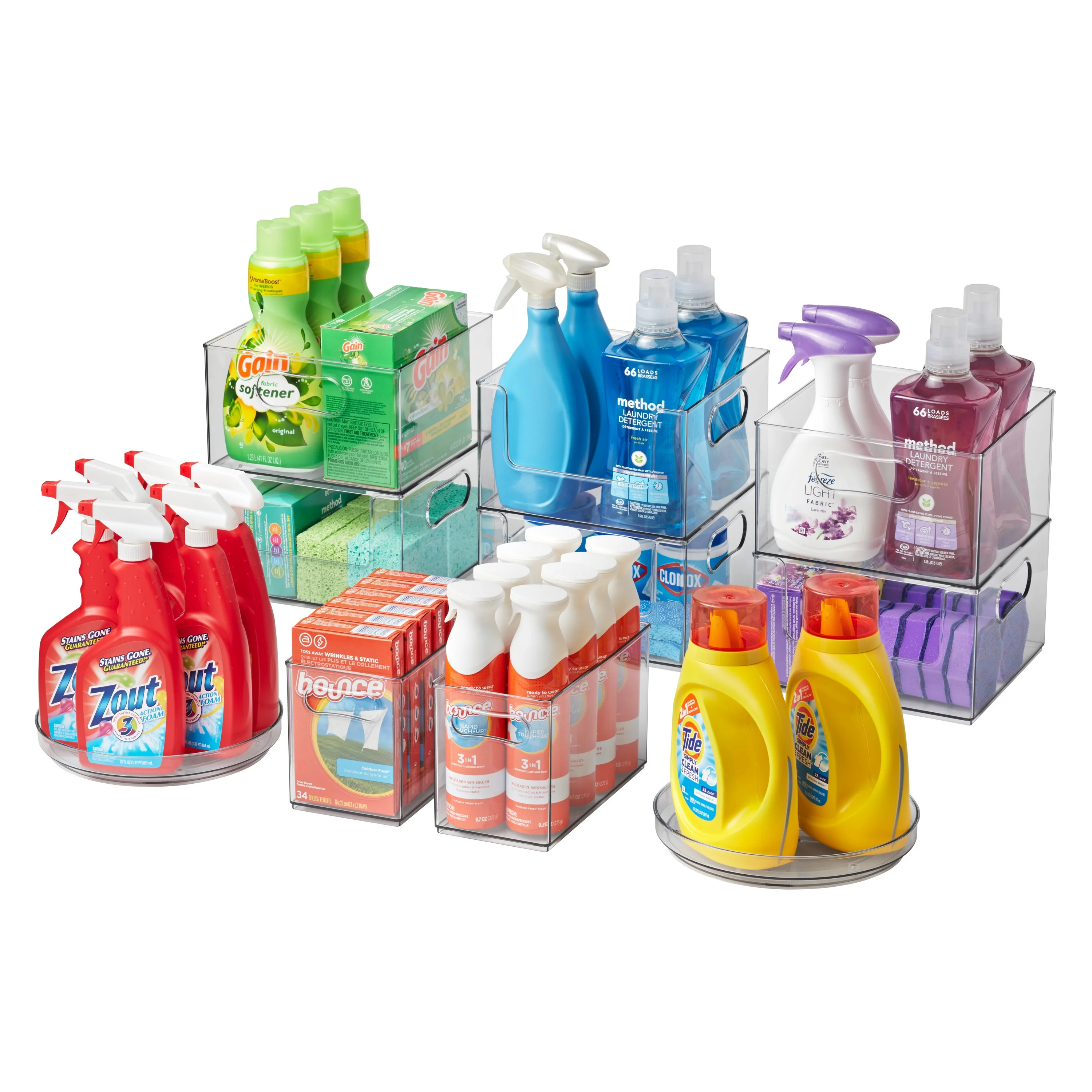 The Home Edit 10 Piece Laundry Edit, Clear Plastic Modular Storage System | Walmart (US)