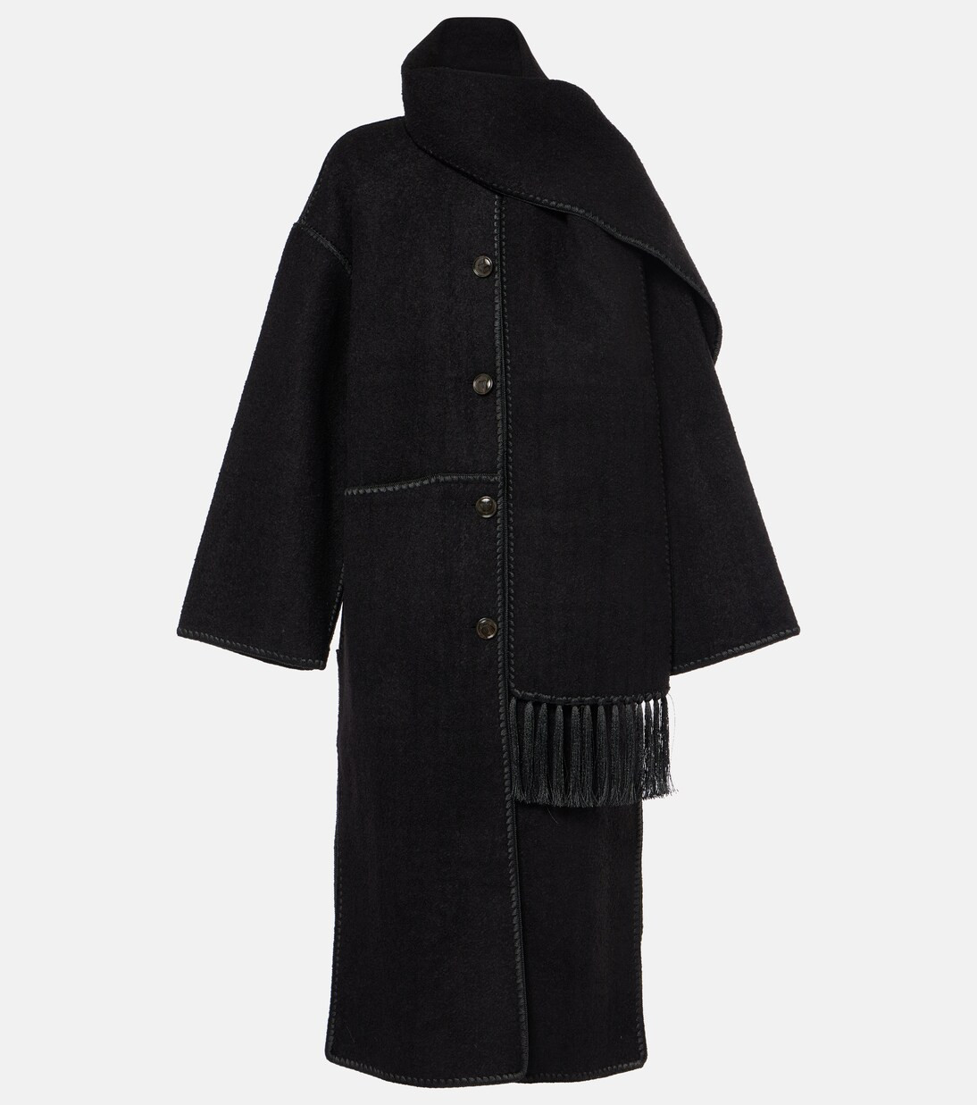 Embroidered wool-blend scarf coat | Mytheresa (US/CA)
