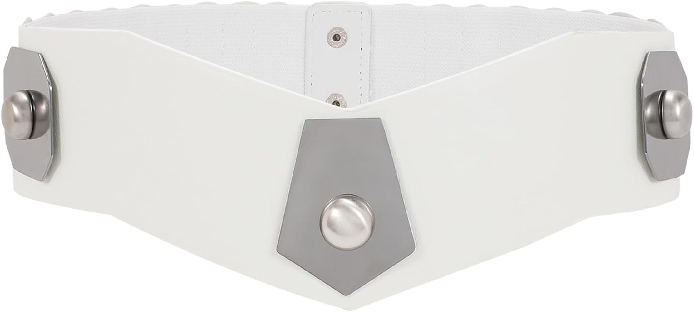 VONMELLI Wide Elastic Waist Belt Women Hip Belt Vintage Stretch Belt with Silver Ring Clasp | Amazon (US)