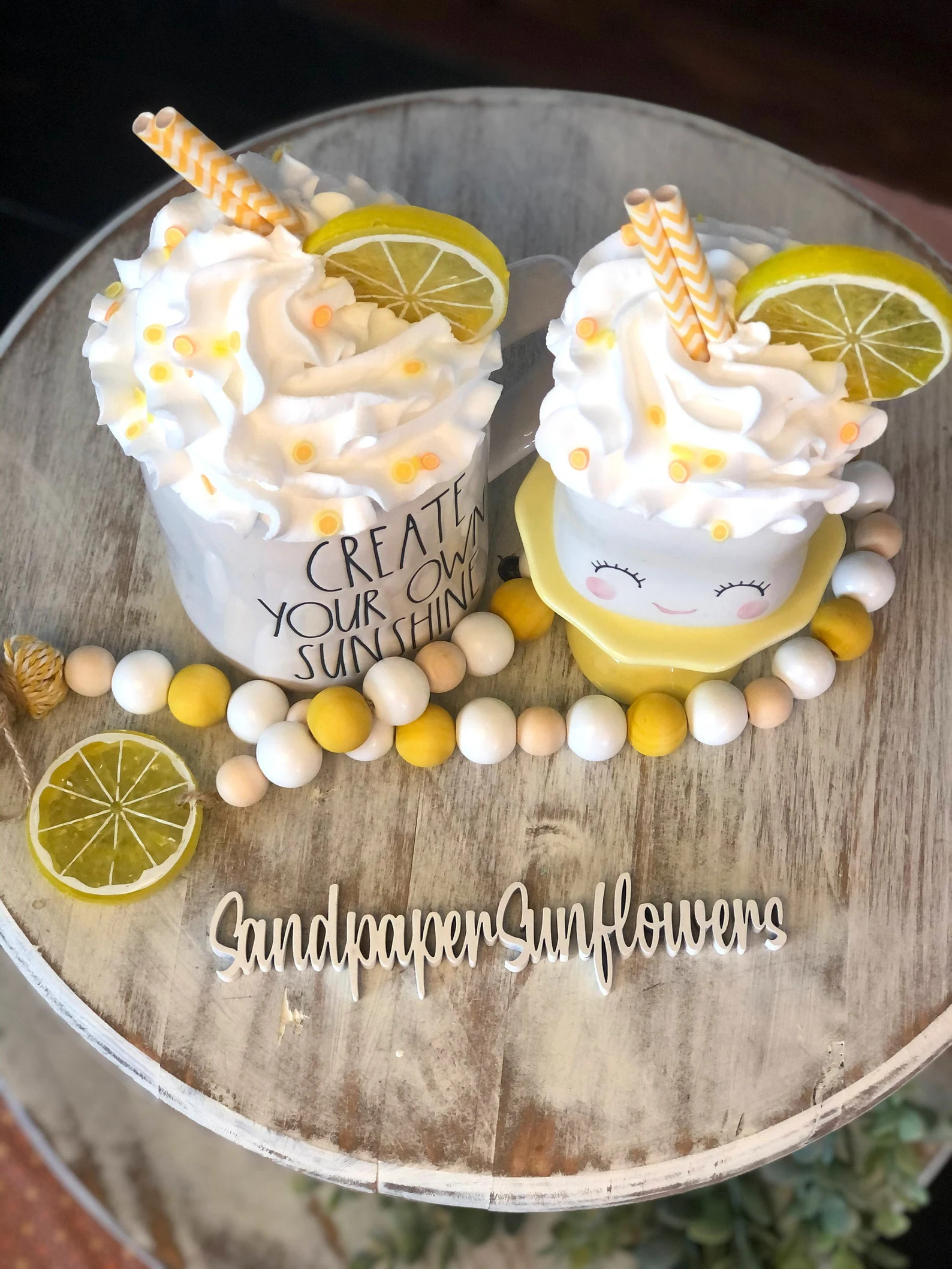 Lemon Rae Dunn Faux Whipped Cream Topper / TOPPER ONLY / Lemon | Etsy | Etsy (US)