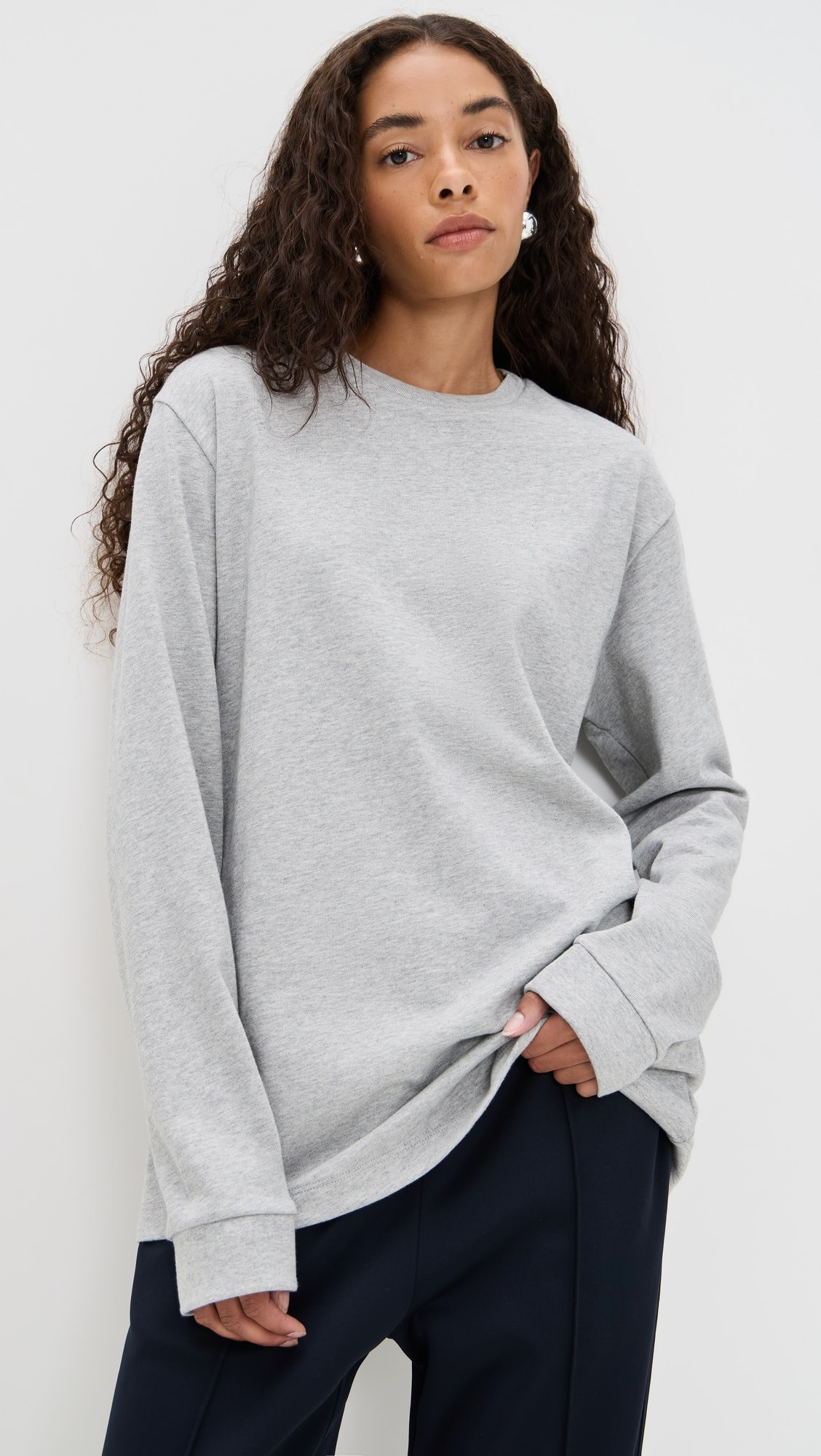 Tibi Perfect Long Sleeve T-Shirt | Shopbop | Shopbop