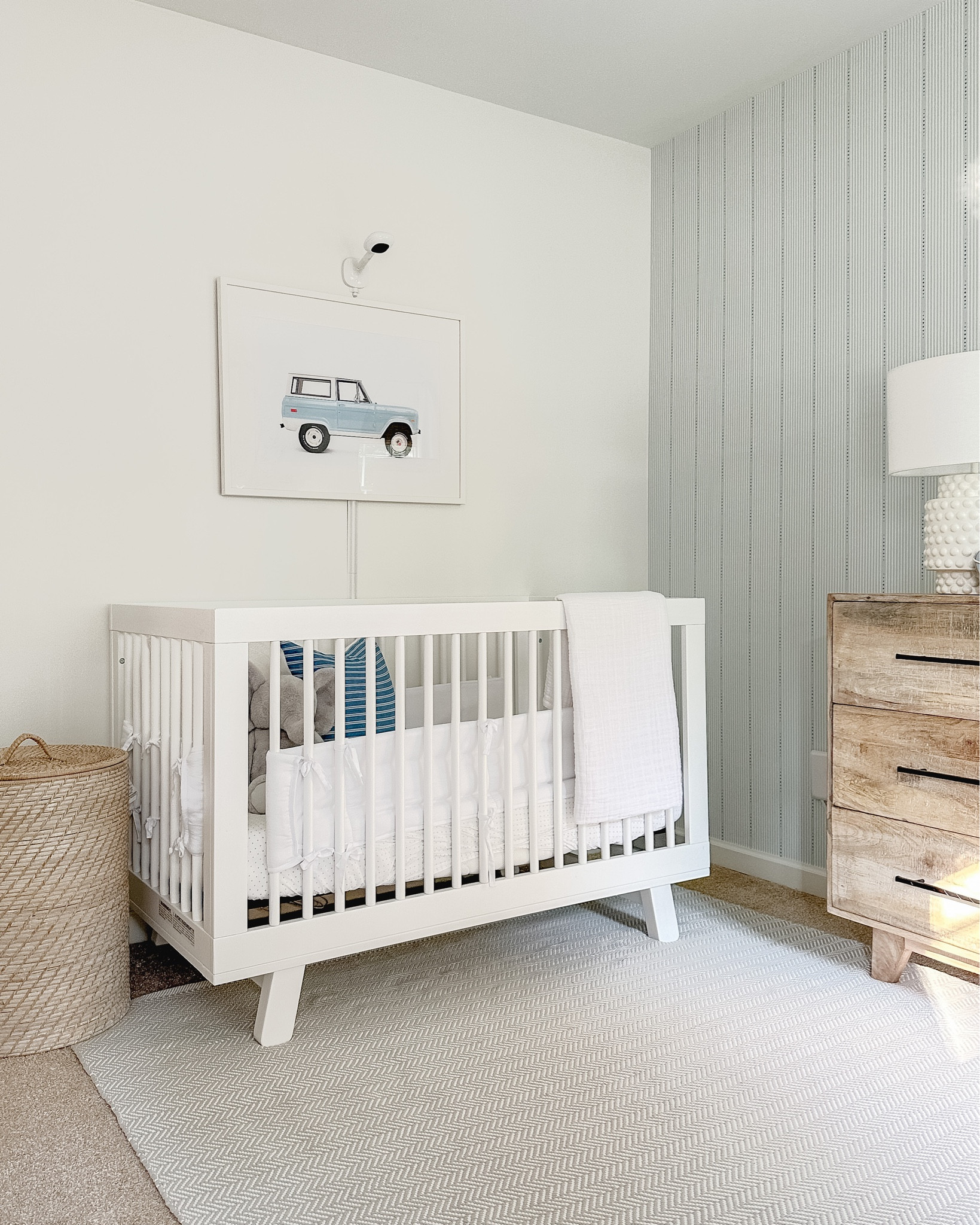 Love all the details of this sweet room.
.
Nursery details, Nursery decor, nursery dresser, nursery wallpaper, blue nursery, neutral nursery, nursery lamp, white lamp, baby hairbrush, boy nursery, girl nursery, nursery design, baby room, baby nursery, kids room, toddler room, baby.
.


#LTKhome #LTKbump #LTKbaby