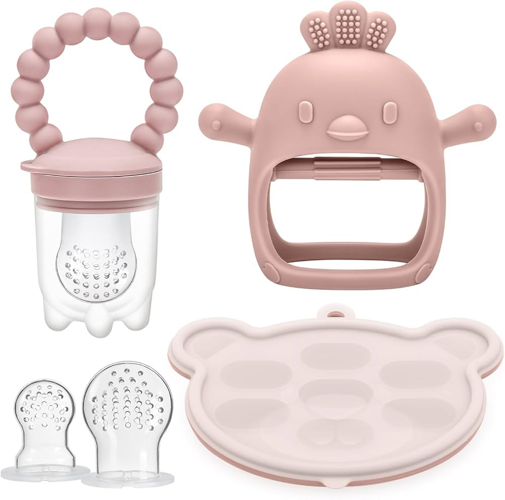 MISSLILI Baby Food Fruit Feeder & Mini Freezer Nibble Tray Combo, Breastmilk Popsicle Molds for B... | Amazon (CA)