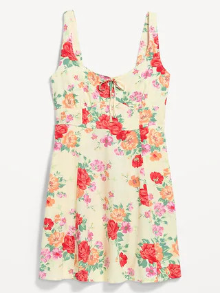 Fit & Flare Denim Mini Dress | Old Navy (US)