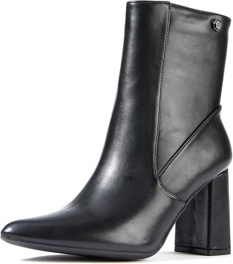 Women’s Chunky Block Heel Ankle Boots Pointed Toe, Side Zipper, Mid Calf, Comfortable & Versati... | Amazon (US)