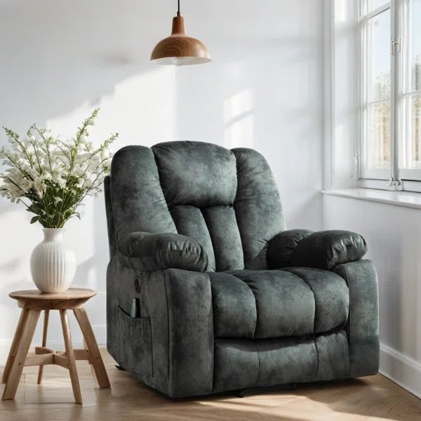 41'' Oversized Power Lift Chair - Heated Massage Electric Recliner with Super Soft Padding | Wayfair North America