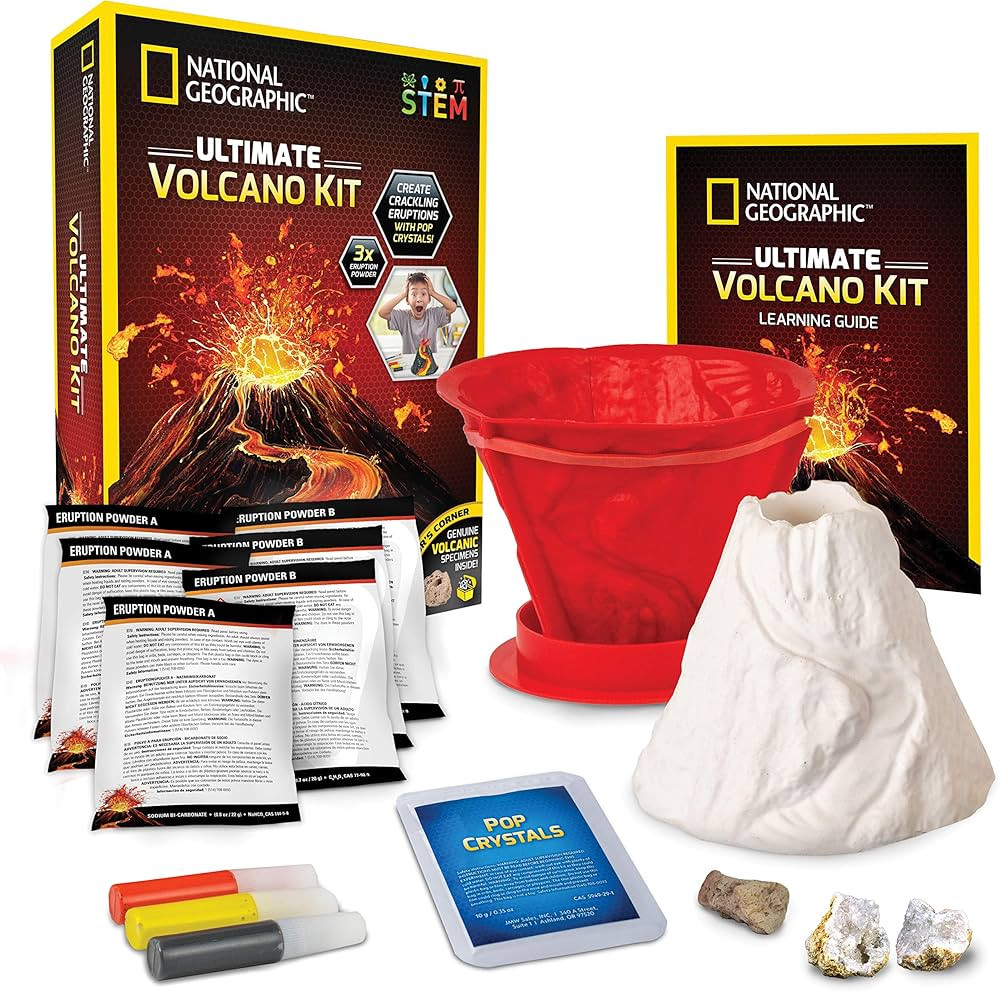 NATIONAL GEOGRAPHIC Ultimate Volcano Kit – Erupting Volcano Science Kit for Kids, 3X More Erupt... | Amazon (US)
