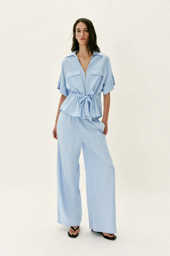 WIDE LINEN PANTS | Zara US
