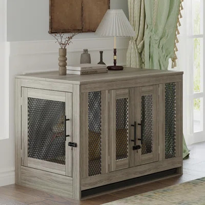 Tucker Murphy Pet™ Dog Crate Furniture Indoor Wooden Medium Dog Kennel Furniture 38.5" x 23.6" ... | Wayfair North America
