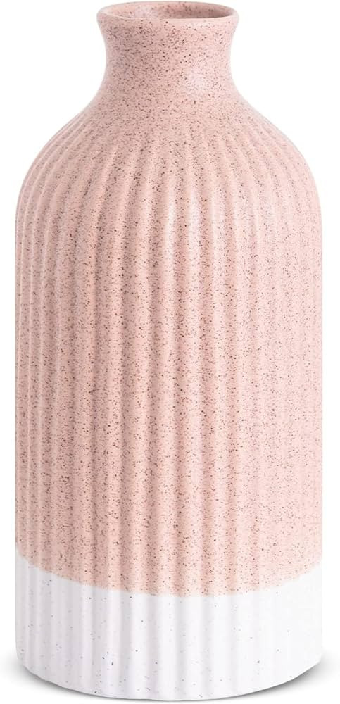 Labcosi Ceramic Vase, Flower Vase for Centerpieces, Large Farmhouse Vase Set for Shelf, Coffee Ta... | Amazon (US)