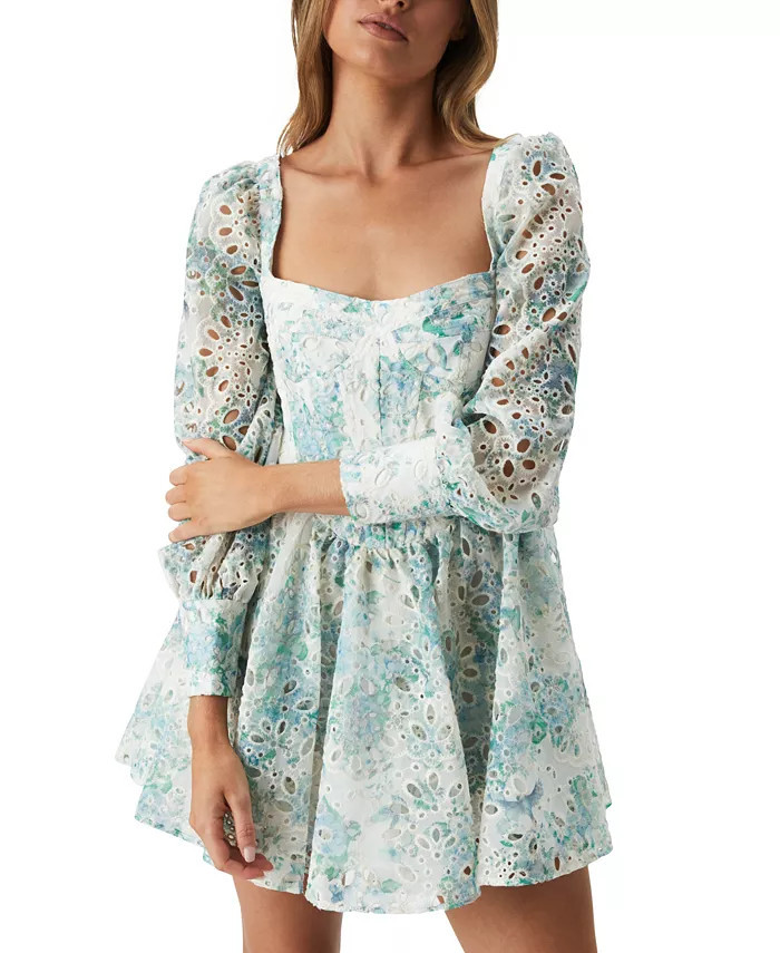 Women's Lila Eyelet Bustier Mini Dress | Macys (US)