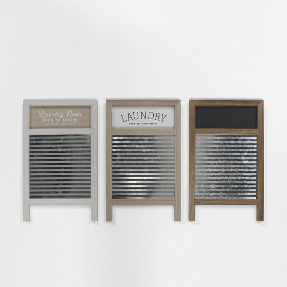 3ct Washboard Laundry Room Signs - Bullseye's Playground™ | Target