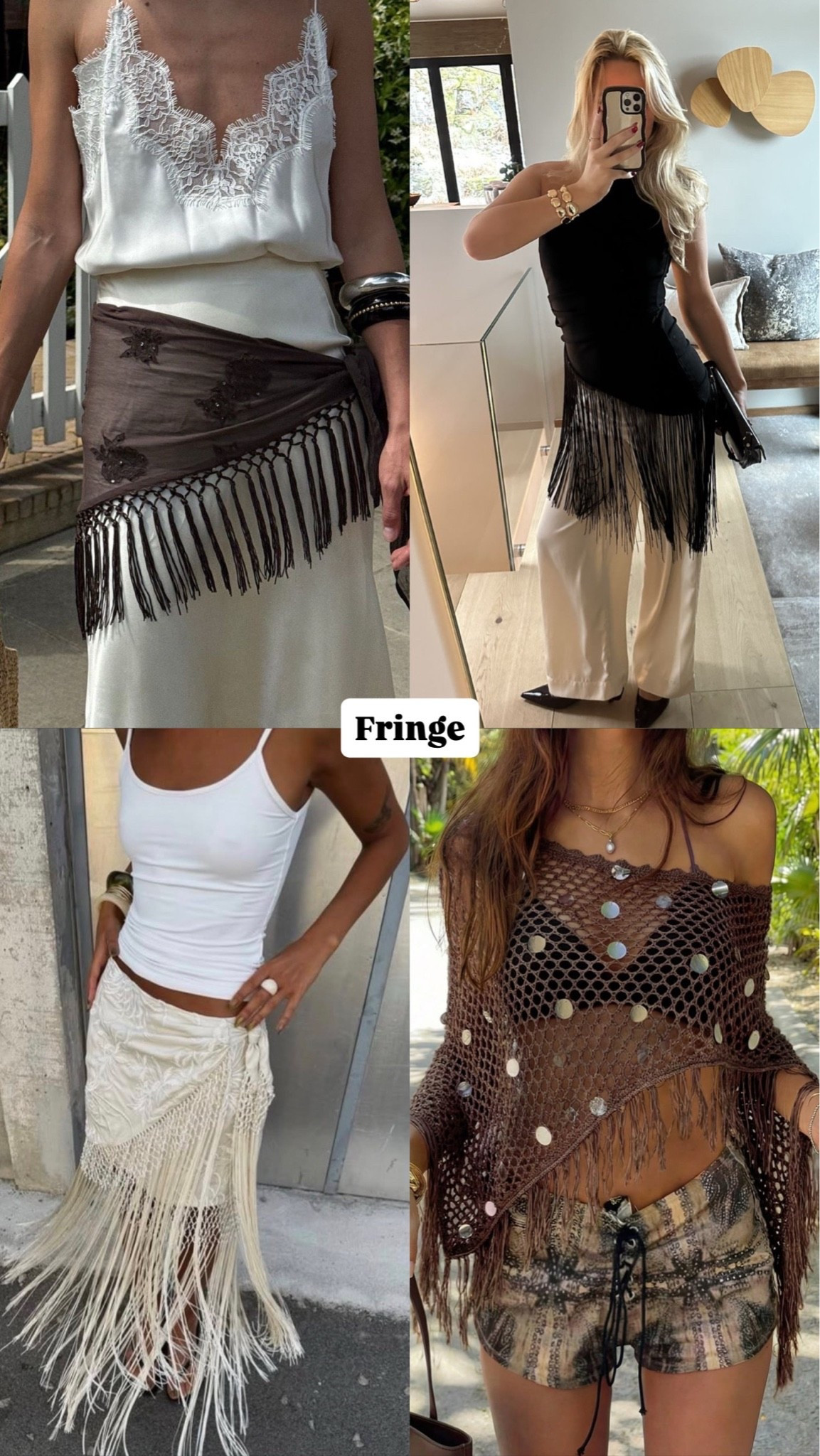 Fringe details are bringing movement and main character energy this summer.
#FringeTrend #SummerFashion #BohoChic #TrendingStyle

#LTKSaleAlert #LTKootd