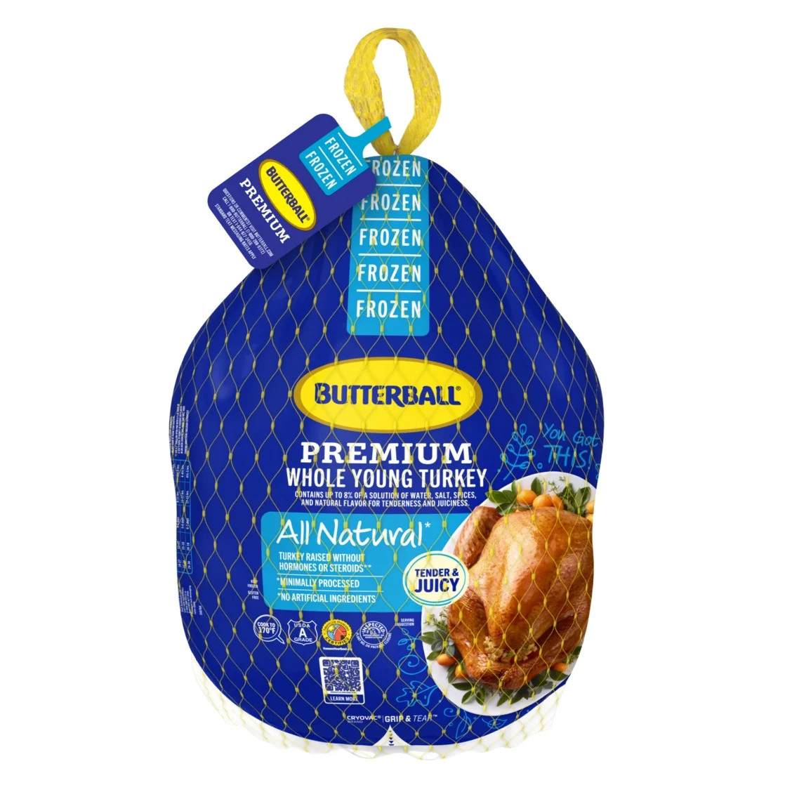 Butterball All Natural Frozen Whole Turkey, 16-24 lbs., Serves 11-17 | Walmart (US)