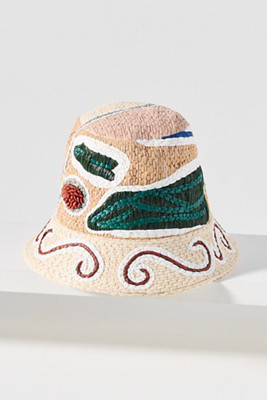 ALÉMAIS Velora Raffia Bucket Hat | Anthropologie (US)
