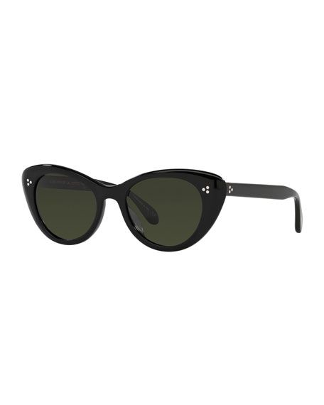 Oliver Peoples Rishell Acetate Cat-Eye Polarized Sunglasses | Neiman Marcus